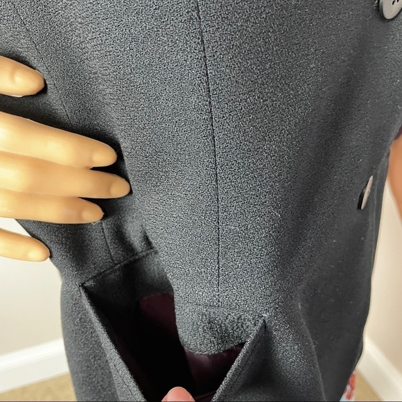 American Made Vintage Wool Blazer – Black, Size 14 - Picture 4 of 11